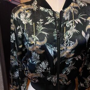 Victoria's Secret Dark Botanical Bomber Jacket